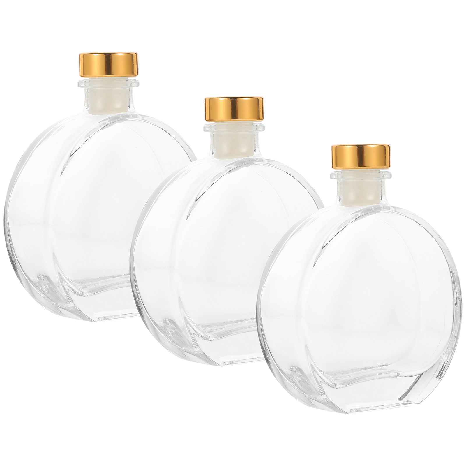 Home Fragrance Jar - 3Pcs Glass Aromatherapy Diffuser Bottles Large