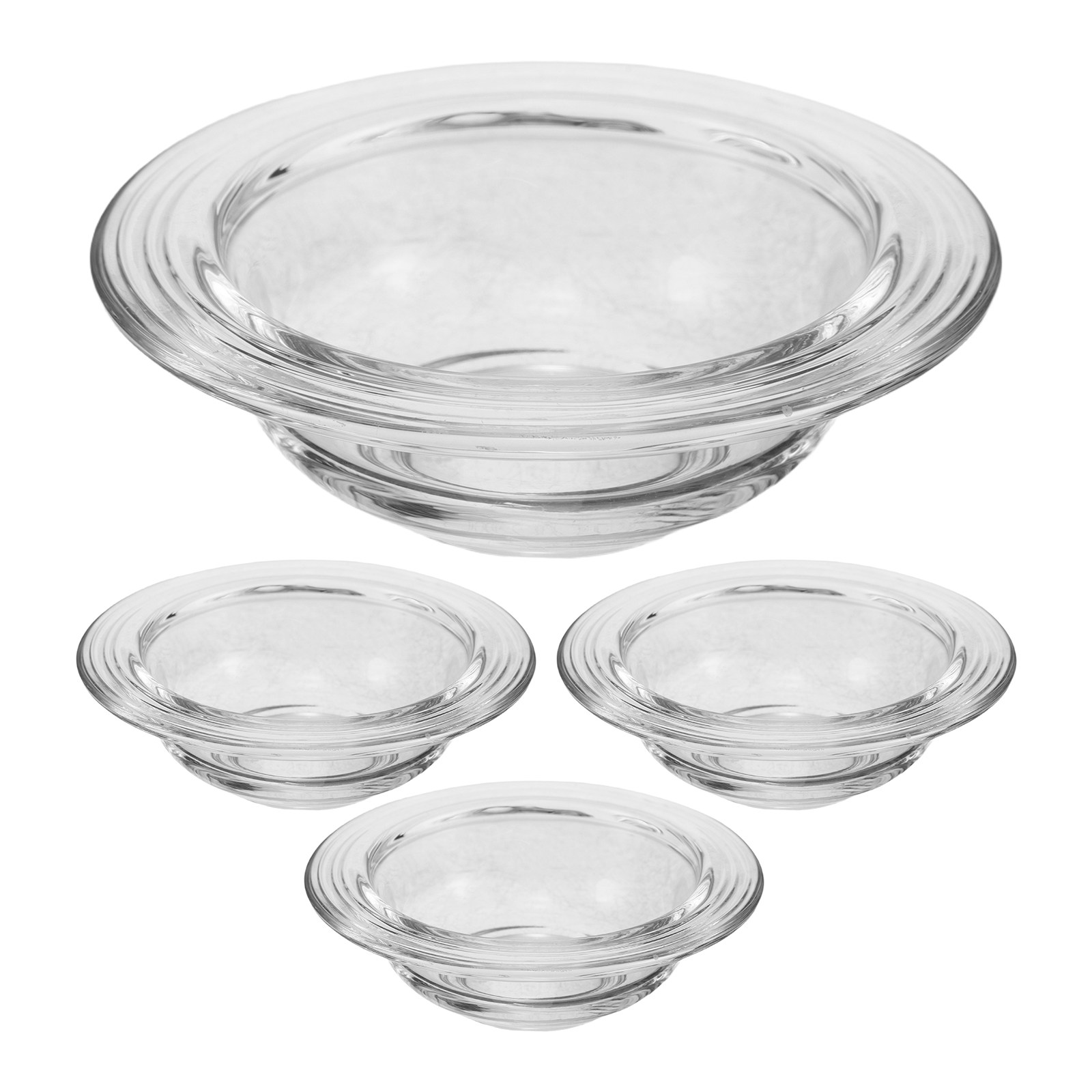 Home Fragrance Wax Melts - 4Pcs Clear Glass Wax Melter Plate