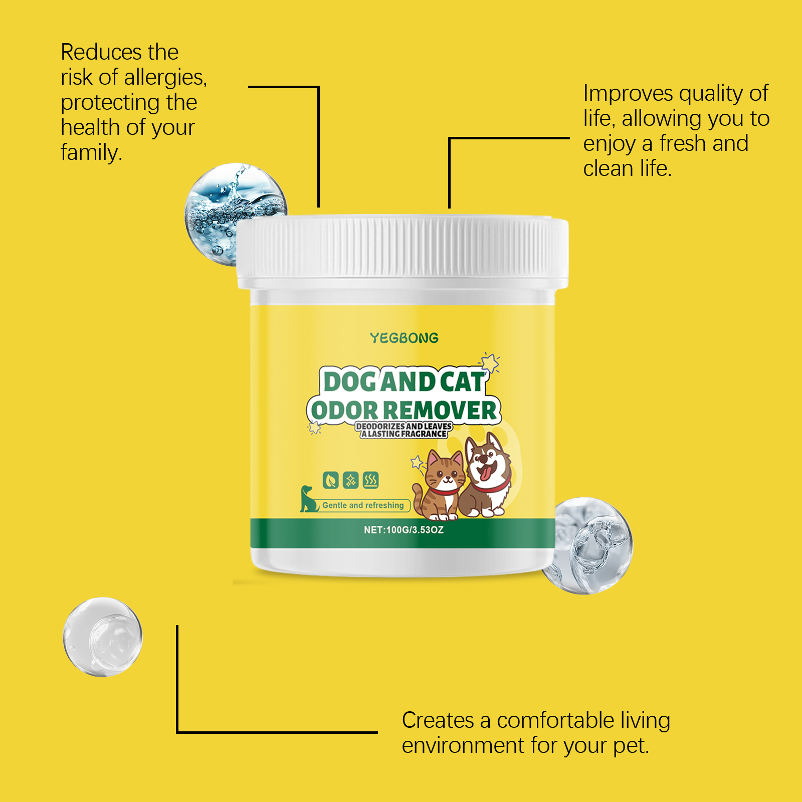 Yegbong Pet Odor Remover Gel H – Gel Air Freshener recenzja i cena