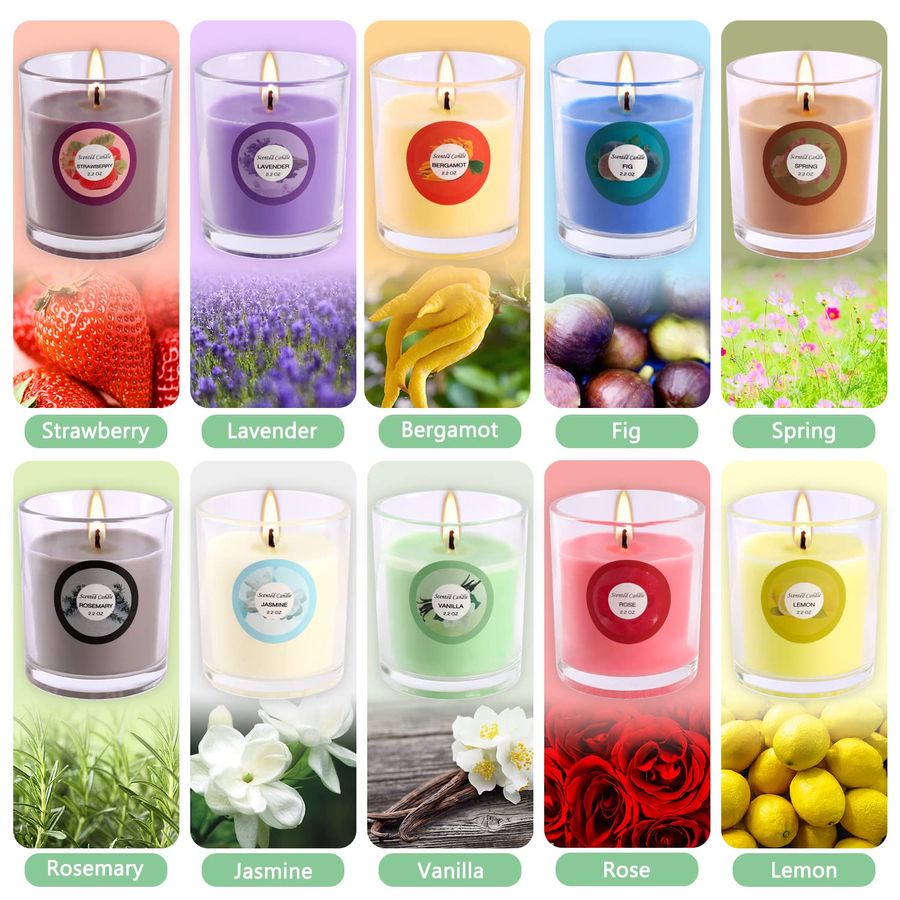 of 40 Scented Candle with 10 F – Home Fragrance Jar recenzja i cena